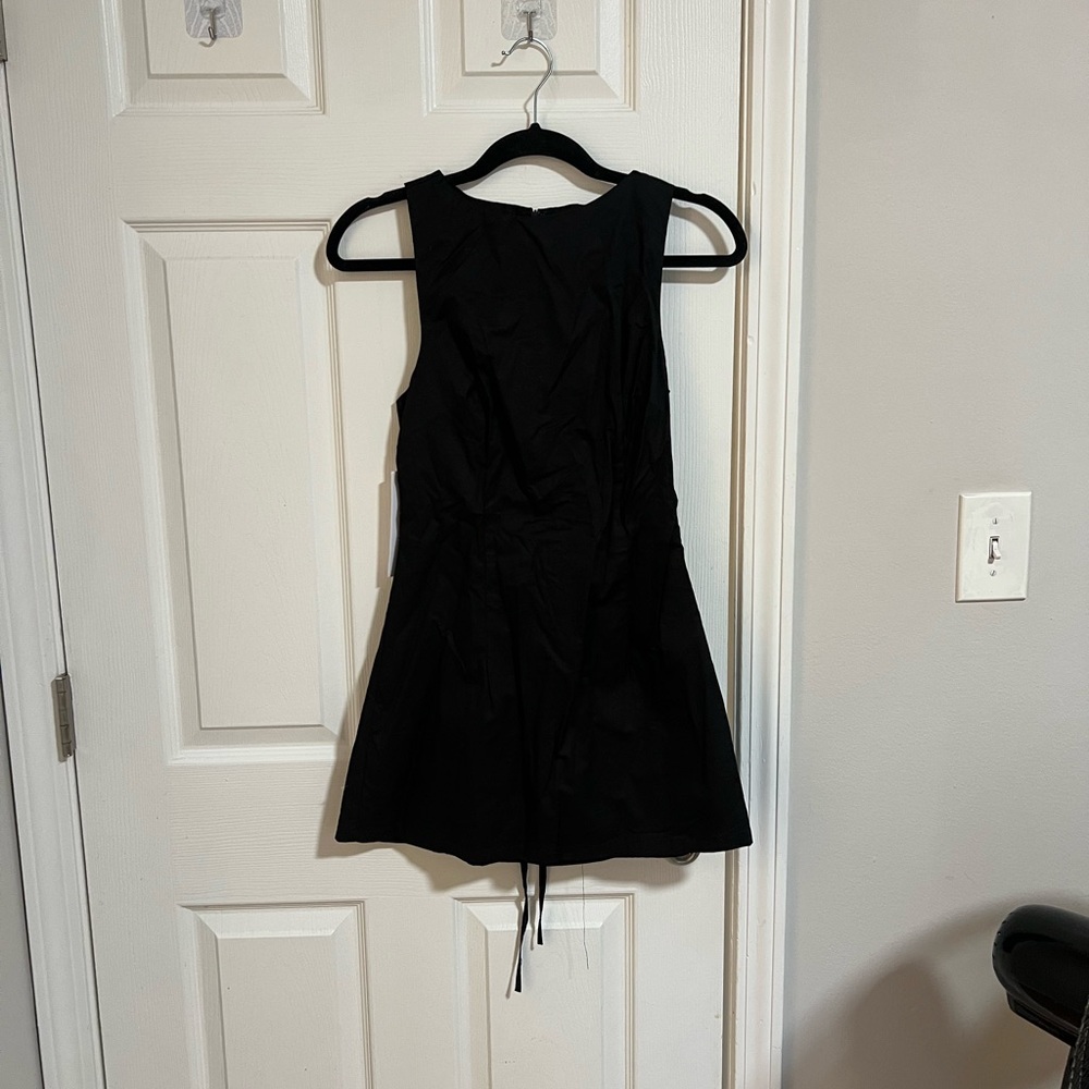 Classic Black Sleeveless Women's Romper Dress